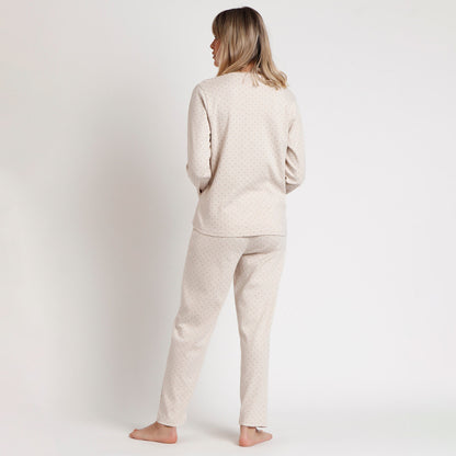 PIJAMA MANGA LARGA MUJER ORGANIC DOTS