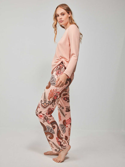 PIJAMA MANGA LARGA MUJER AFRICAN PINK