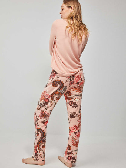 PIJAMA MANGA LARGA MUJER AFRICAN PINK