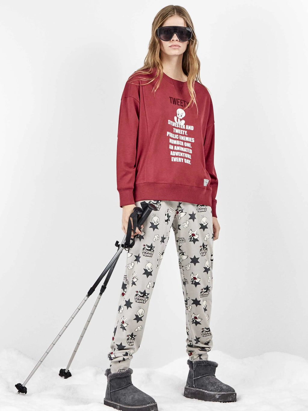 Pijama largo mujer Looney Tunes Tweety