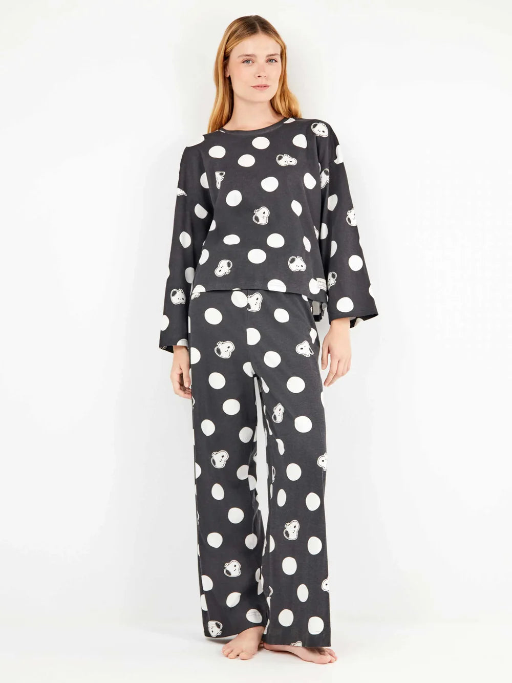 PIJAMA MANGA LARGA MUJER MAXITOPOS SNOOPY