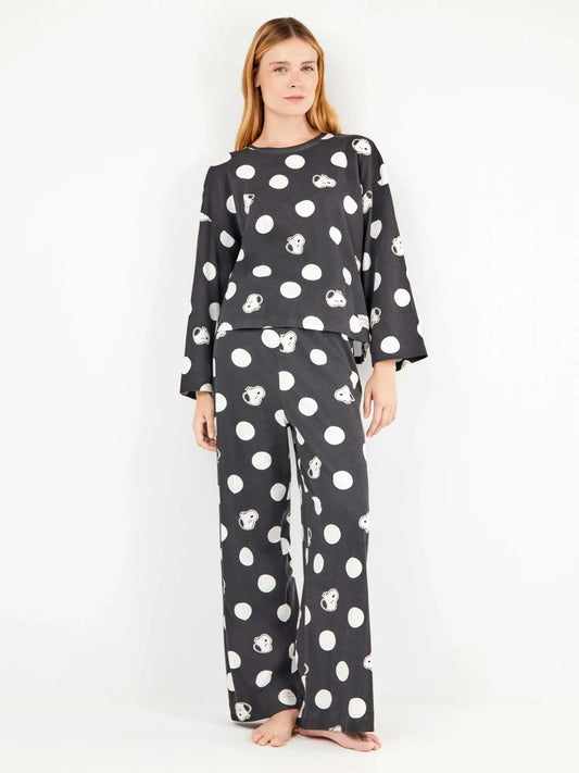 PIJAMA MANGA LARGA MUJER MAXITOPOS SNOOPY