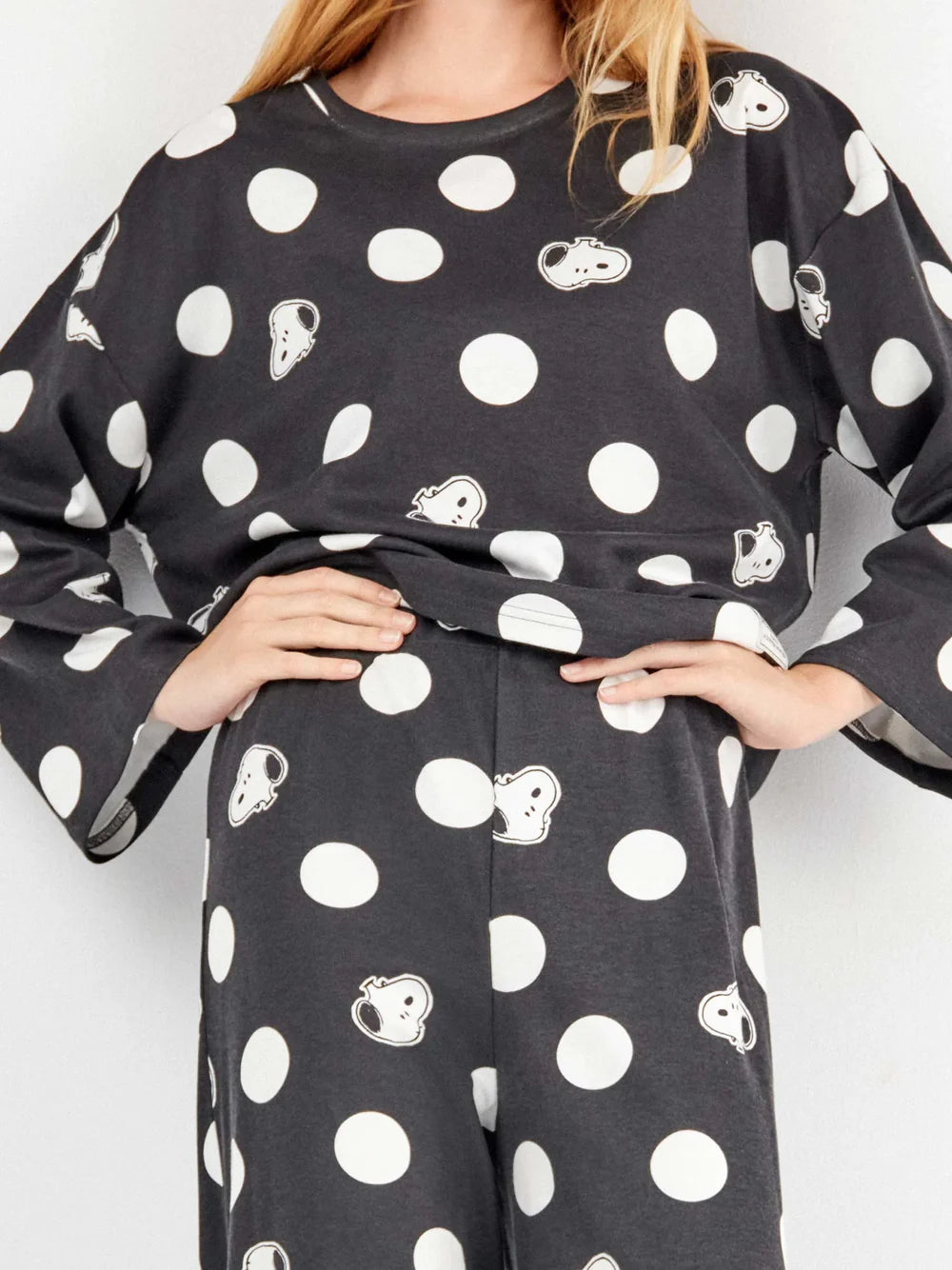 PIJAMA MANGA LARGA MUJER MAXITOPOS SNOOPY