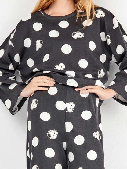 PIJAMA MANGA LARGA MUJER MAXITOPOS SNOOPY