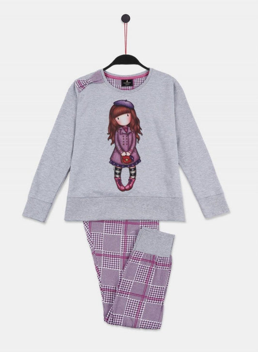 PIJAMA INFANTIL NIÑA GREY GORJUSS SANTORO AFELPADO