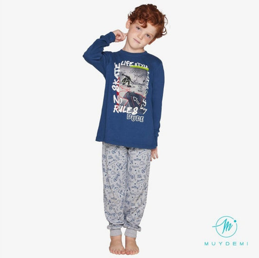 PIJAMA INFANTIL NIÑO SKATE STYLE