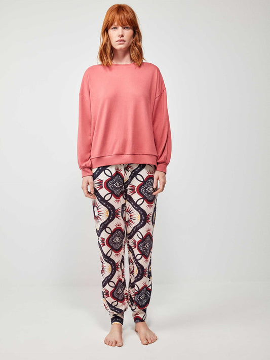 PIJAMA MANGA LARGA MUJER PINK GOLD