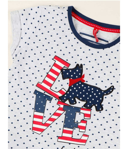 PIJAMA INFANTIL MANGA CORTA NIÑA LOVE DOGS
