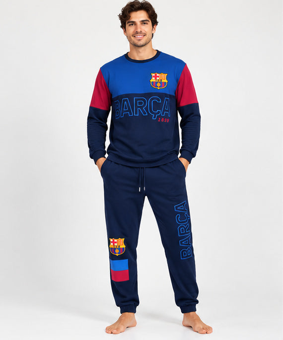 Pijama manga larga hombre algodon Barcelona