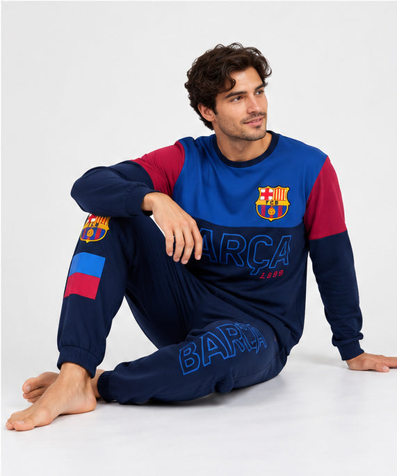 Pijama manga larga hombre algodon Barcelona