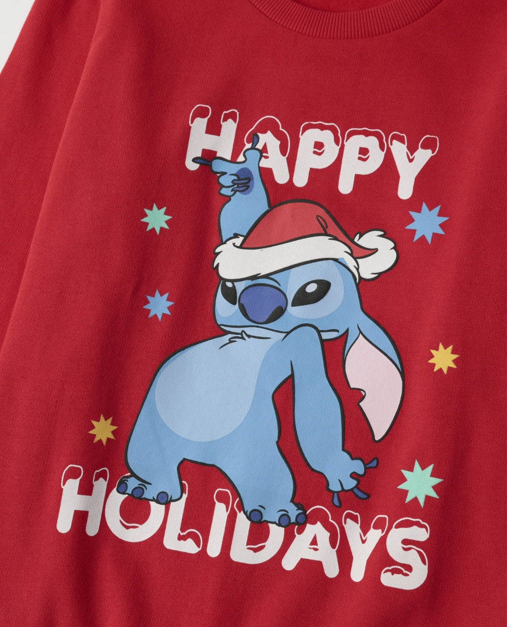 PIJAMA MANGA LARGA NIÑO STITCH HAPPY HOLIDAYS