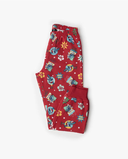 PIJAMA MANGA LARGA NIÑO STITCH HAPPY HOLIDAYS