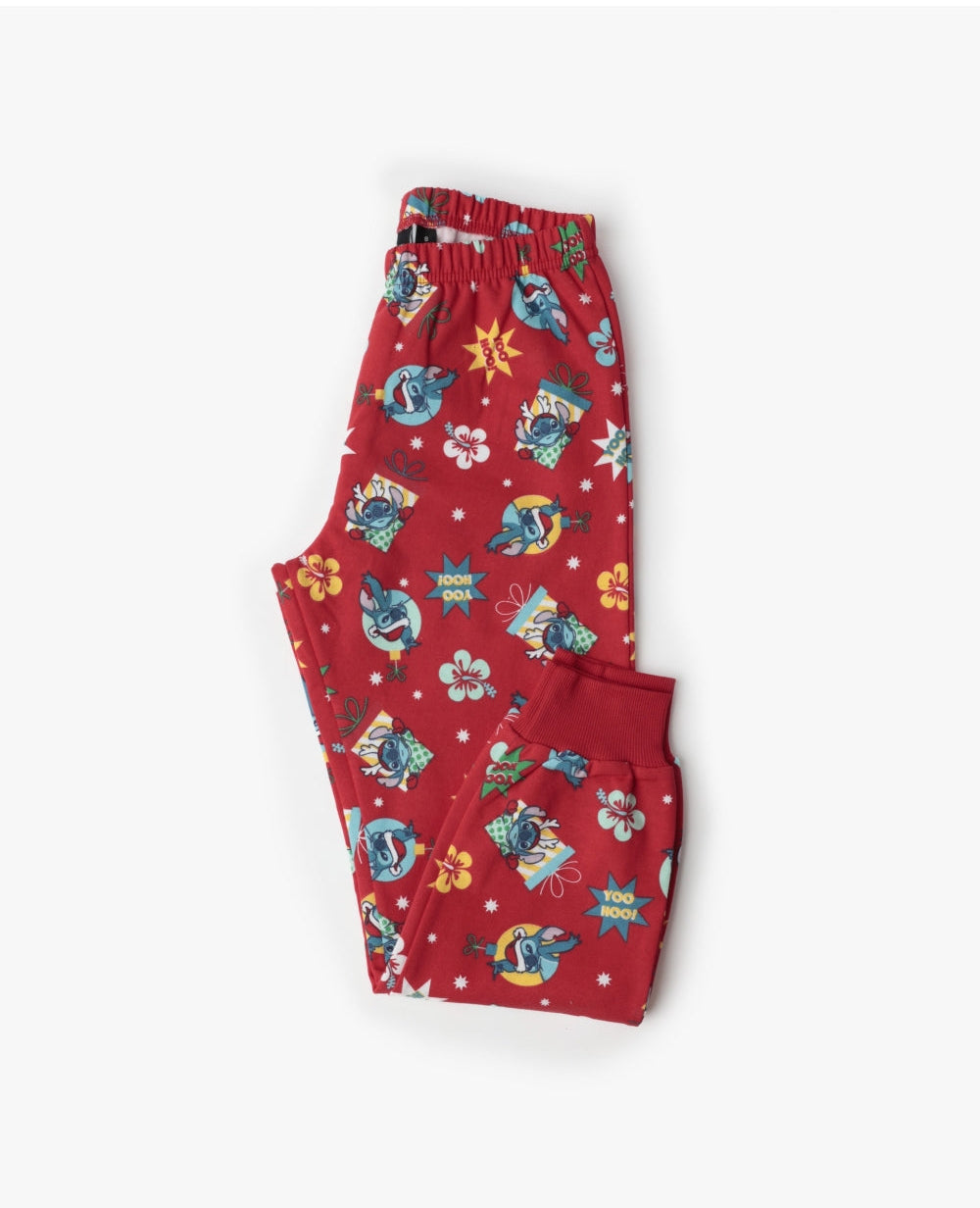 PIJAMA MANGA LARGA NIÑA STITCH HAPPY HOLIDAYS