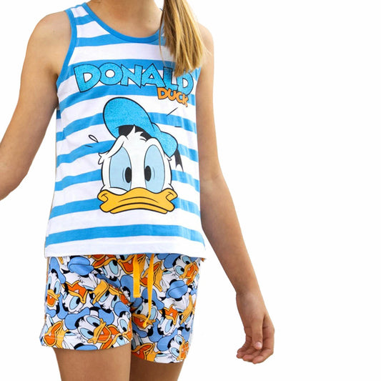 PIJAMA INFANTIL MANGA CORTA NIÑA PATO DONALD