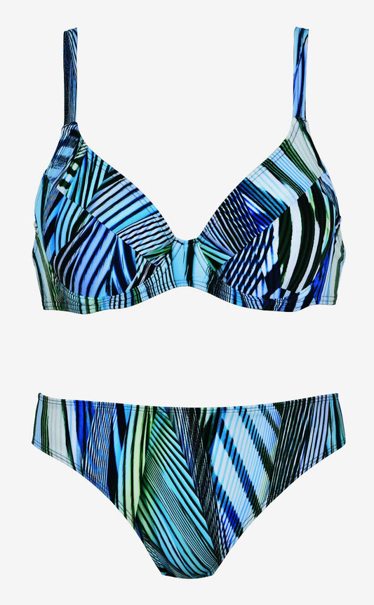 BIKINI CON ARO SIN RELLENO SUMMER BLUE LINES