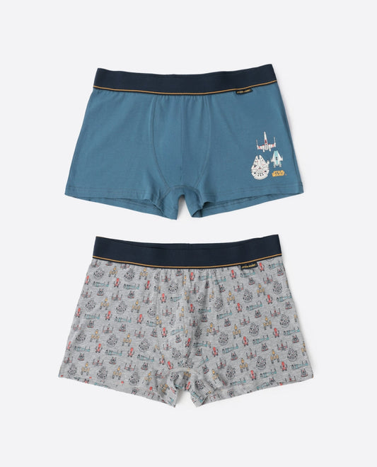 PACK-2 BOXERS STAR WARS SPACESHIPS