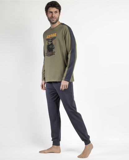 PIJAMA MANGA LARGA HOMBRE SMALL GROGU