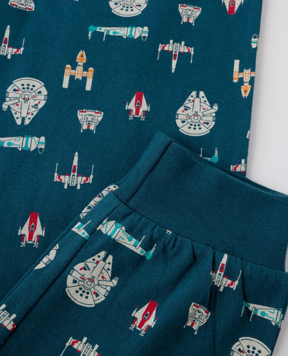 PIJAMA MANGA LARGA NIÑO SPACESHIPS STAR WARS