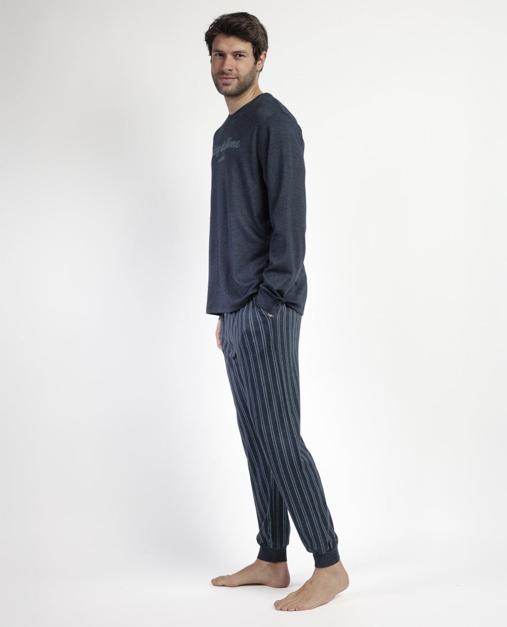 PIJAMA MANGA LARGA HOMBRE ITALIC STAY AT HOME