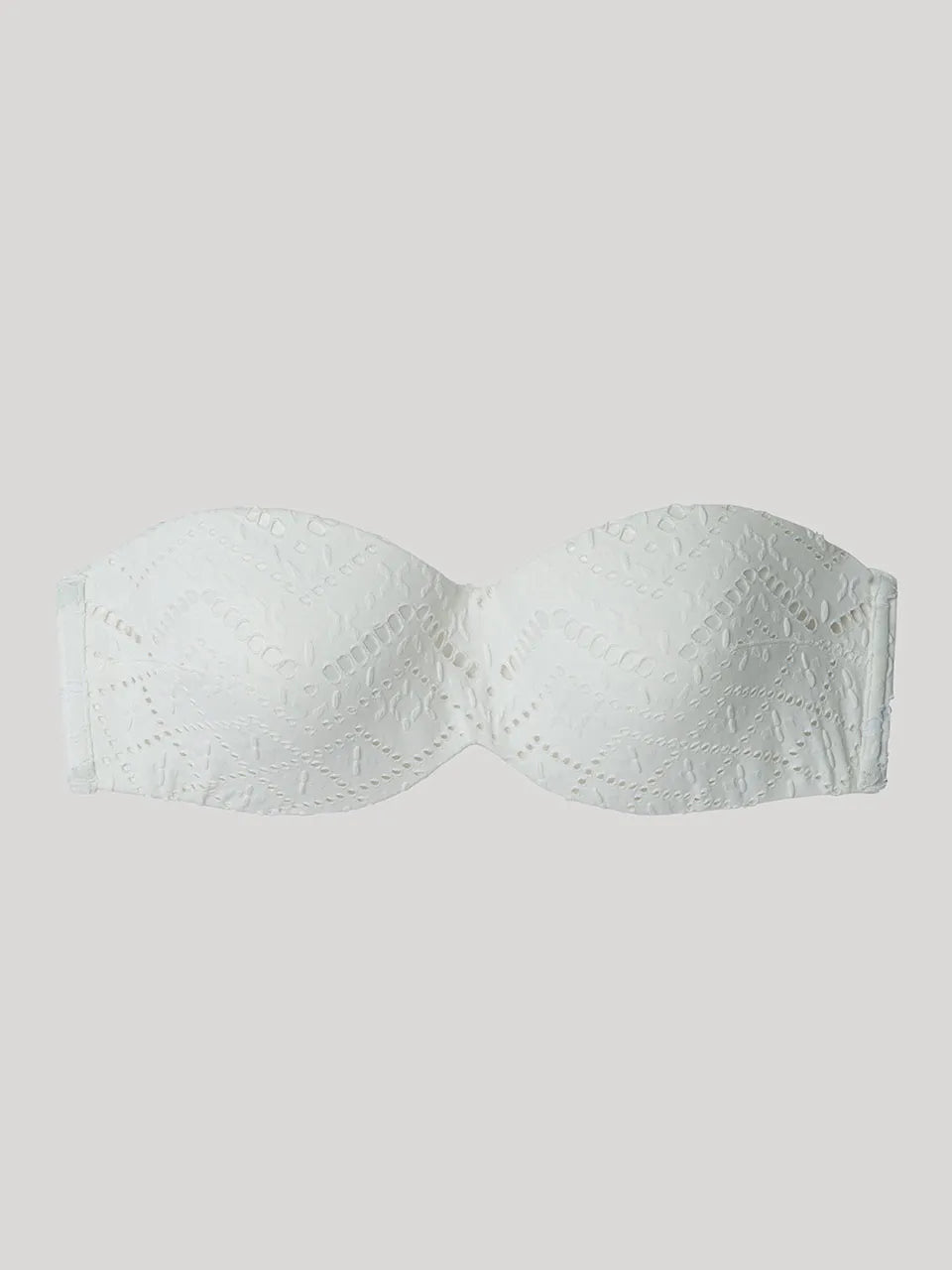 BIKINI CLASICO EN TEJIDO TROQUELADO BLANCO