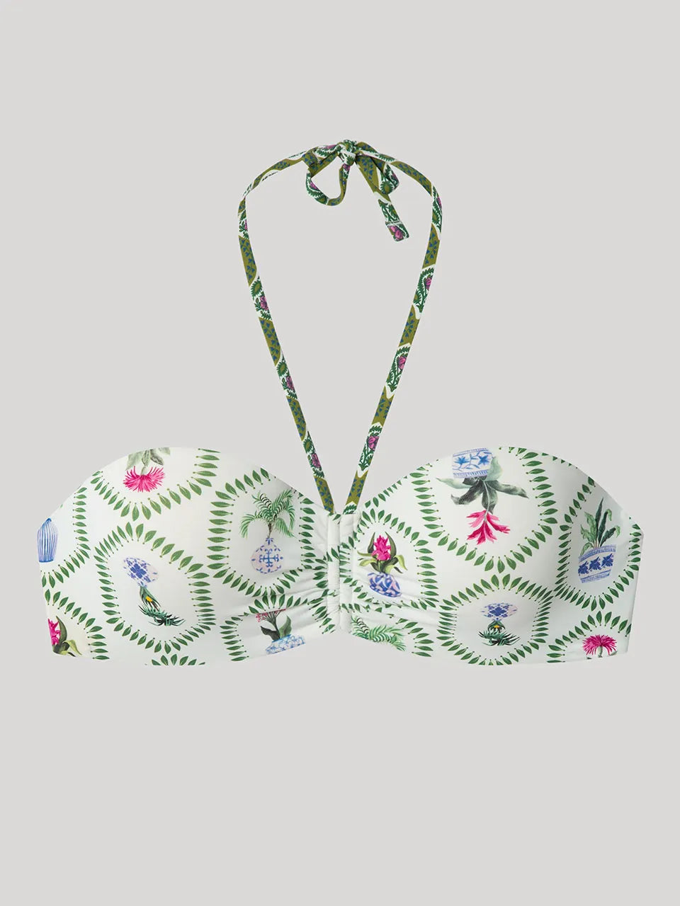 BIKINI BANDEAU REVERSIBLE ESTAMPADO FLORAL