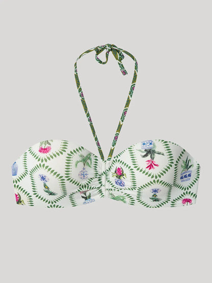BIKINI BANDEAU REVERSIBLE ESTAMPADO FLORAL