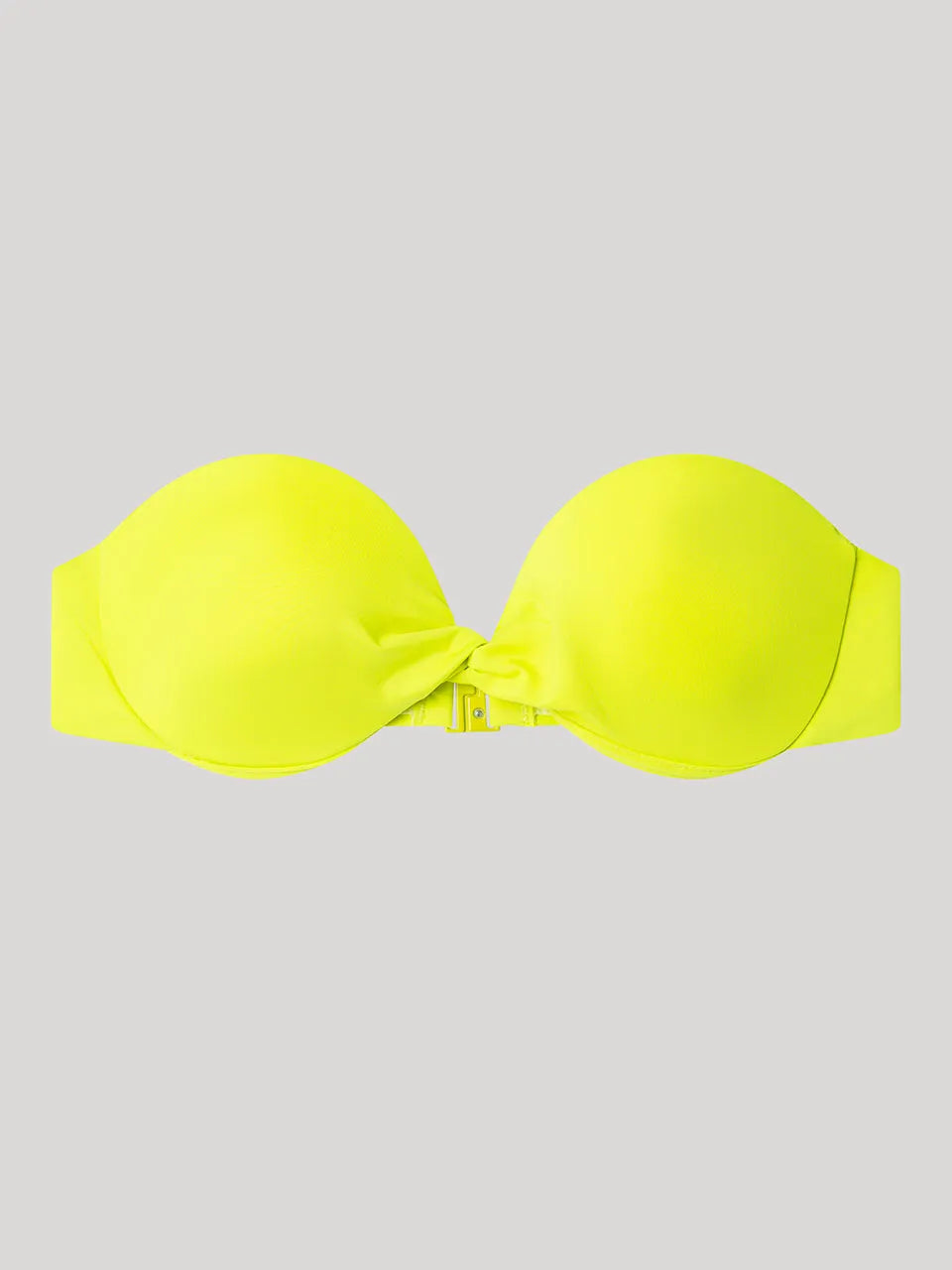 BIKINI FLUORESCENTE BANDEAU LISO BRAGUITA ESPECIAL ALTA