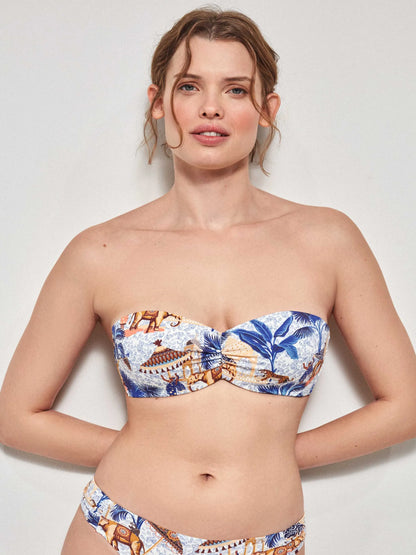 BIKINI BANDEAU ESTAMPADO AFRICANO