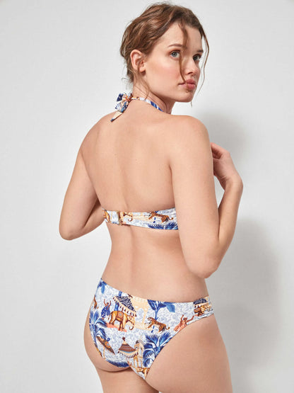 BIKINI BANDEAU ESTAMPADO AFRICANO