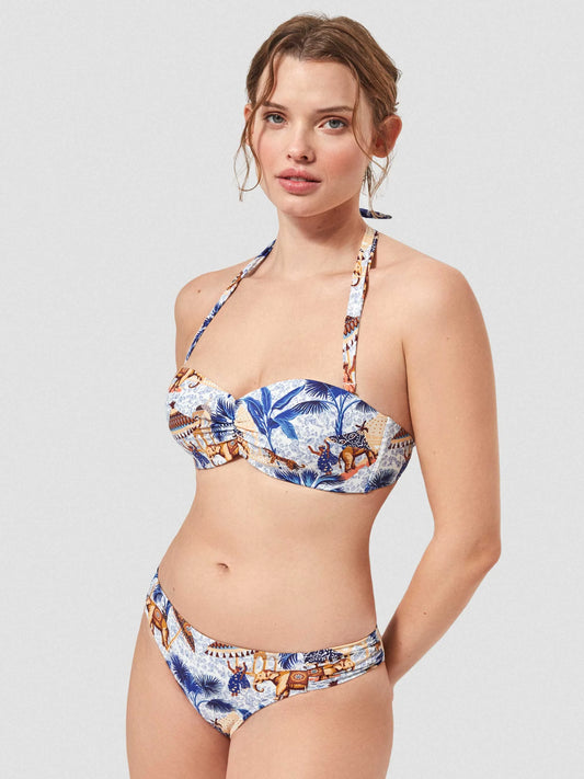 BIKINI BANDEAU ESTAMPADO AFRICANO