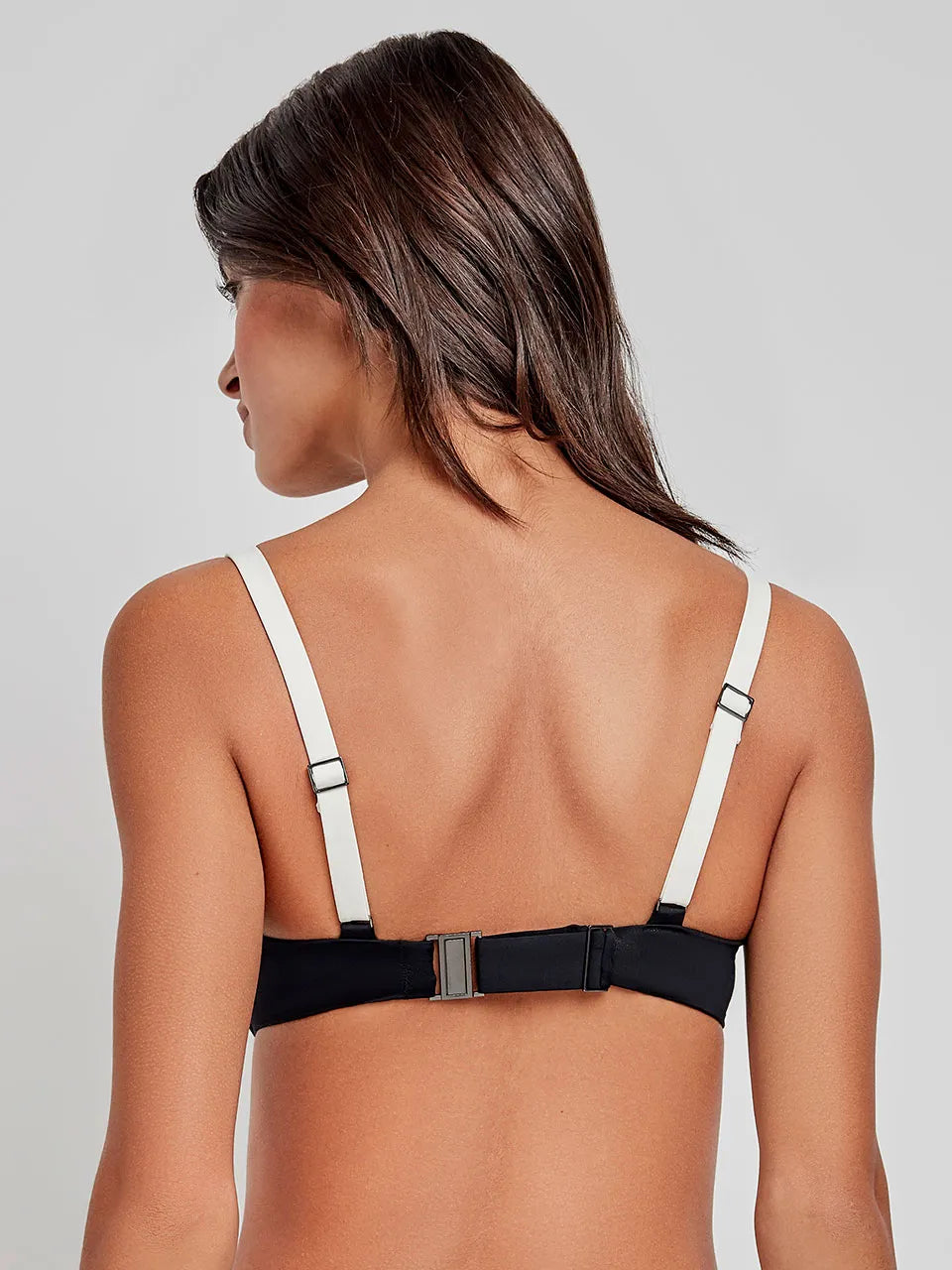 BIKINI BICOLOR BRAGA EN V BLACK AND WHITE