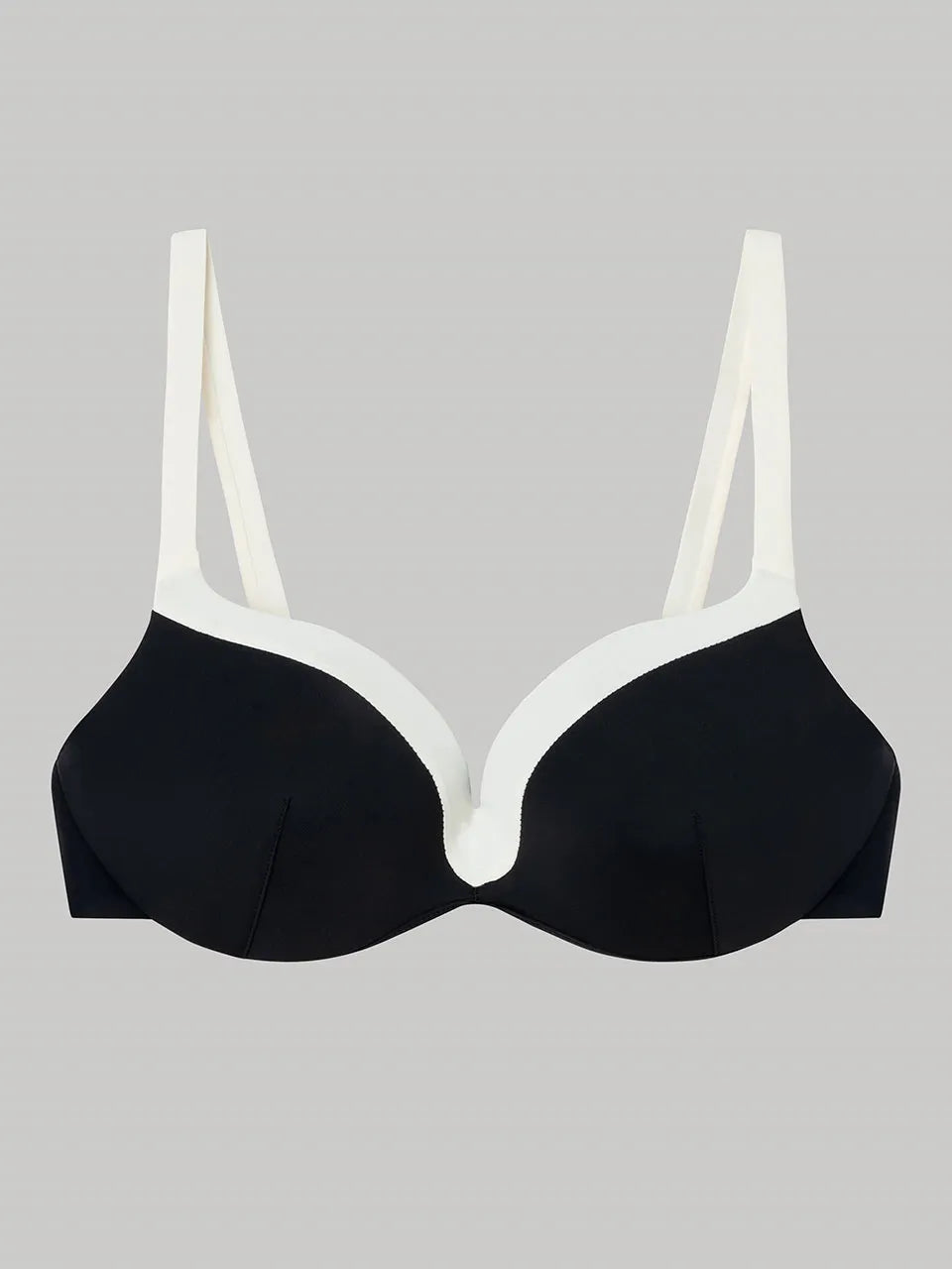 BIKINI BICOLOR BRAGA EN V BLACK AND WHITE