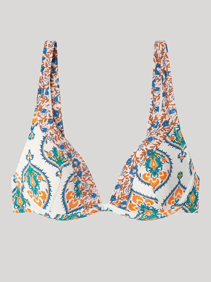 BIKINI CAPACIDAD CON BRAGUITA MIDI ESTAMPADO SUMMER HEAT FLOWERS