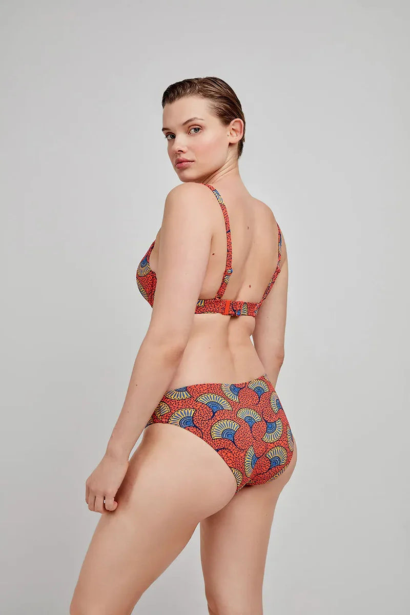 BIKINI ANUDADO BRAGA MIDI TRIBAL PRINT