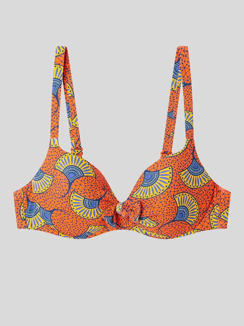 BIKINI ANUDADO BRAGA MIDI TRIBAL PRINT