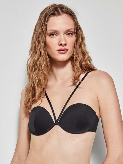 BIKINI DESMONTABLE BRAGUITA EN V BASIC BLACK