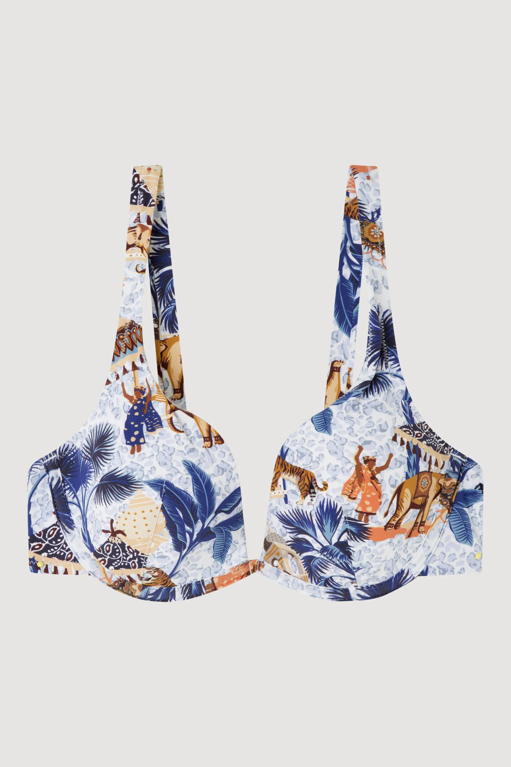BIKINI CON ARO Y FOAM BRAGUITA CORTE CLASICO ESTAMPADO AFRICANO