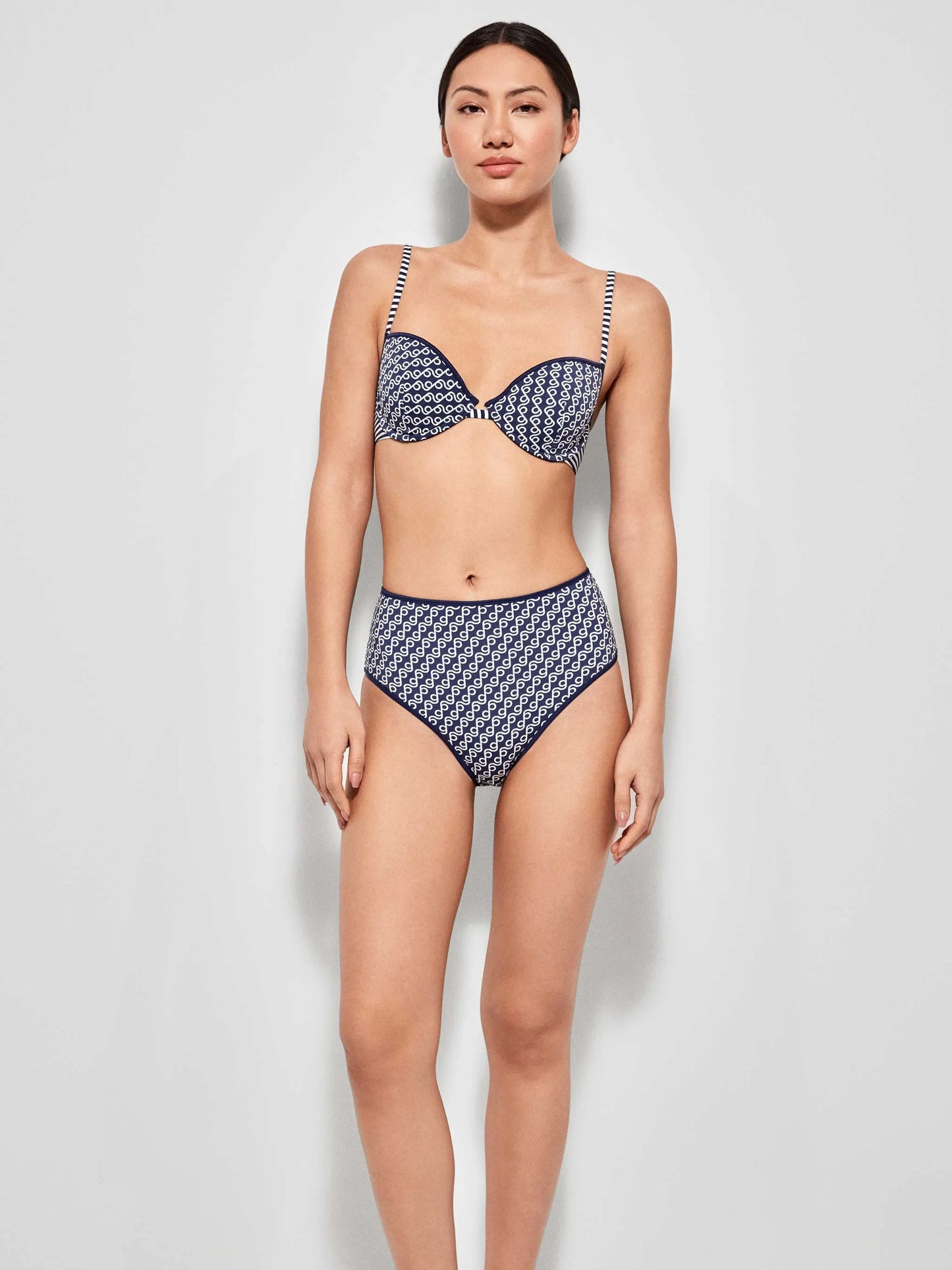BIKINI ESTAMPADO ANUDADO MARINERO