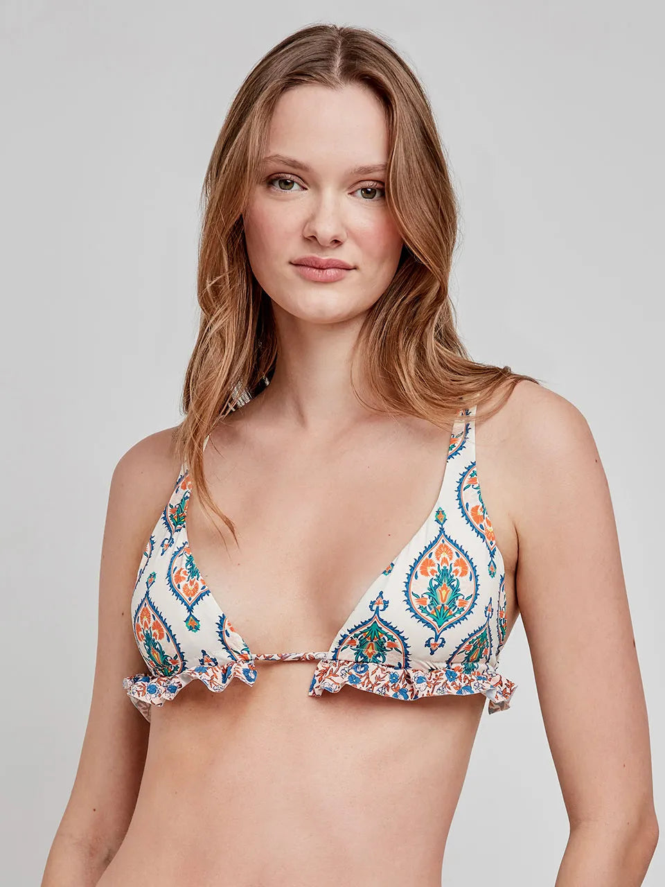BIKINI TRIANGULAR BRAGUITA AJUSTABLE ESTAMPADO FLORES
