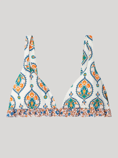 BIKINI TRIANGULAR BRAGUITA AJUSTABLE ESTAMPADO FLORES