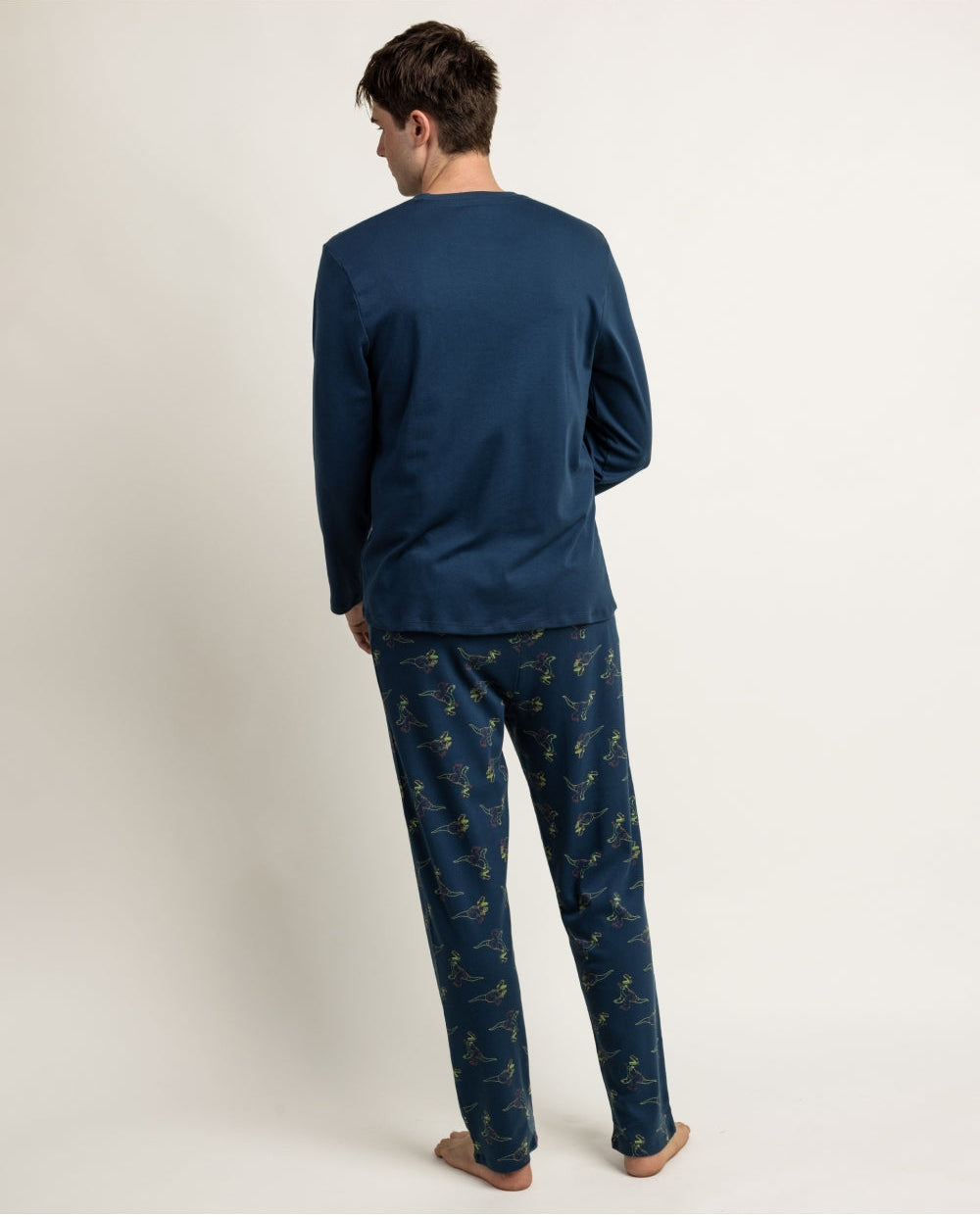 Pijama de hombre disney toy story roar manga larga azul marino