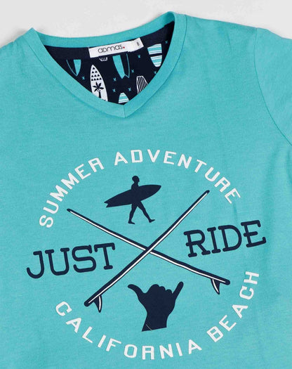 PIJAMA INFANTIL MANGA CORTA NIÑO JUST RIDE