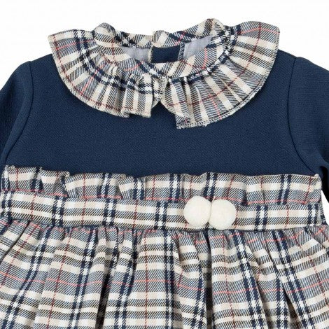VESTIDO INFANTIL MANGA LARGA A CUADROS