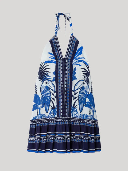 VESTIDO CORTO PLAYERO TUCAN PRINT