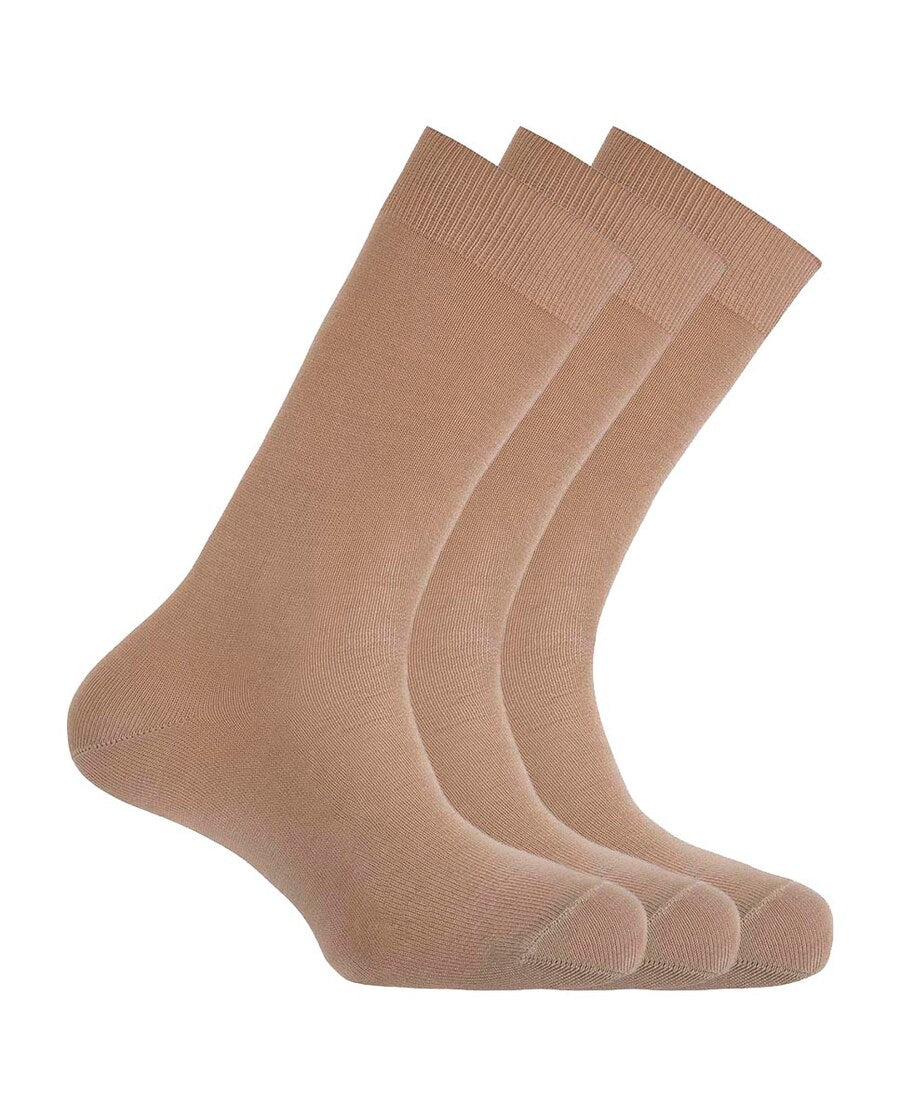 PACK-3 CALCETINES DE ALGODON LISOS BASIX