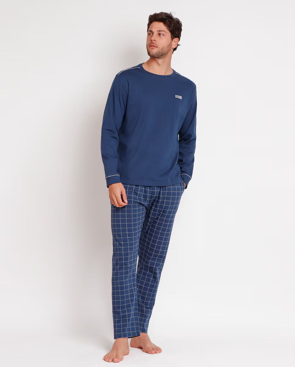 PIJAMA MANGA LARGA HOMBRE TRAVEL ANTONIO MIRÓ