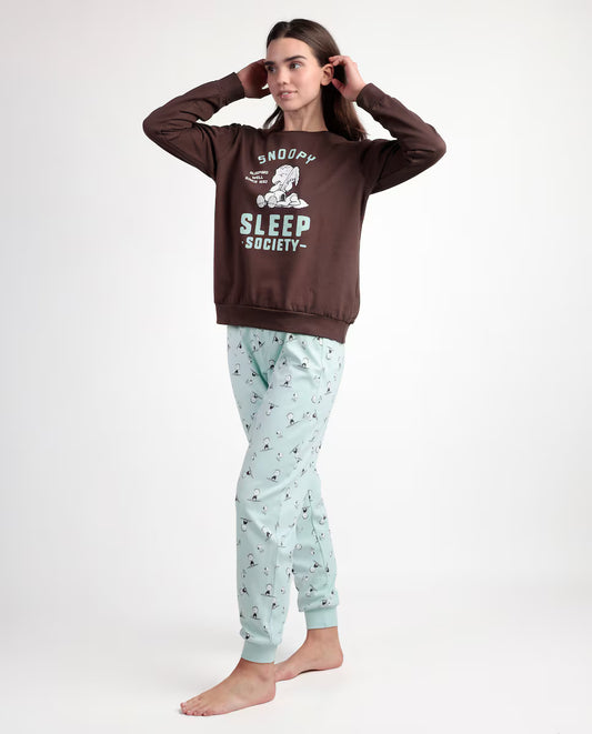 PIJAMA MANGA LARGA MUJER SLEEP SOCIETY