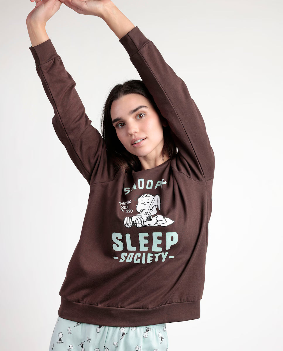 PIJAMA MANGA LARGA MUJER SLEEP SOCIETY