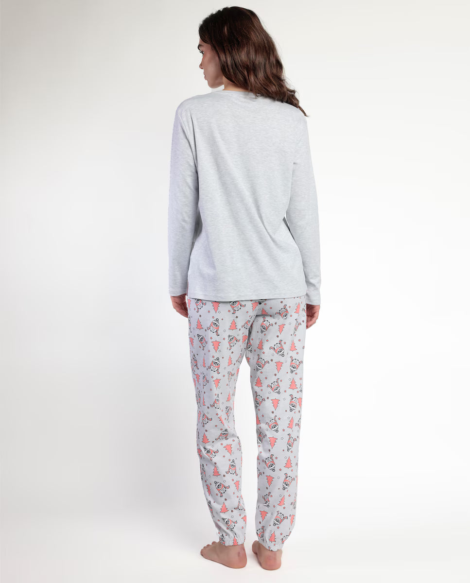 PIJAMA MANGA LARGA MUJER WINTER OWL