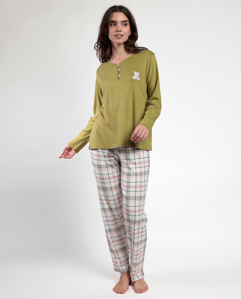 PIJAMA MANGA LARGA MUJER SMILE EVERYDAY